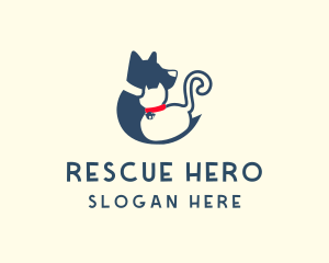 Dog Cat Veterinary logo design