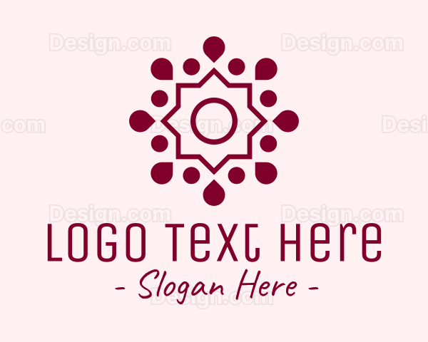 Mauve Yoga Flower Logo