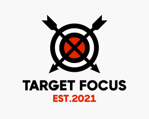 Minimalist Archer Target  logo design