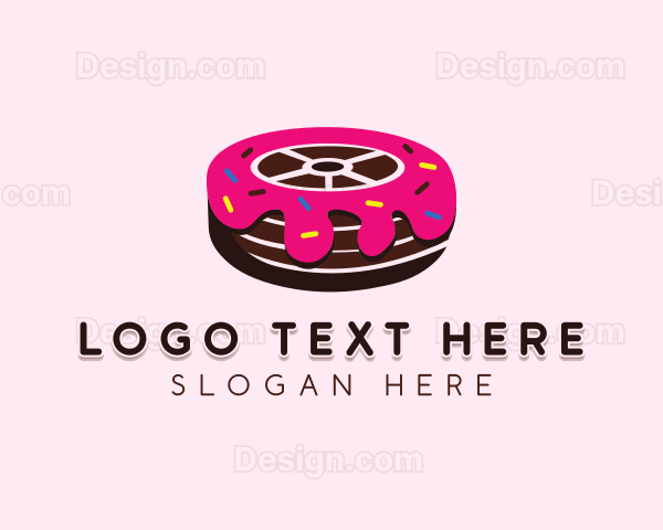 Sweet Doughnut Wheel Logo