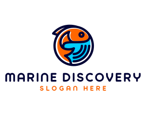 Marine Fish Aquatic  logo design