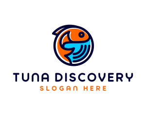 Marine Fish Aquatic  logo design