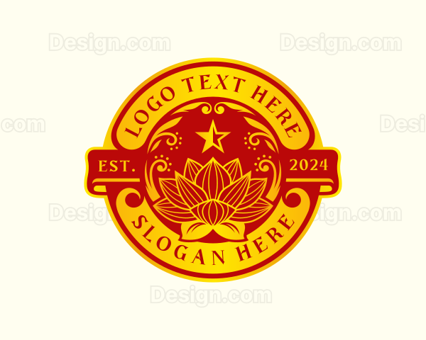 Lotus Vietnam Flower Logo