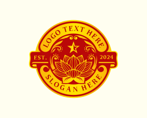 Lotus Vietnam Flower logo