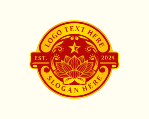 Lotus Vietnam Flower Logo