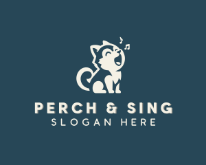 Singing Puppy Dog logo design