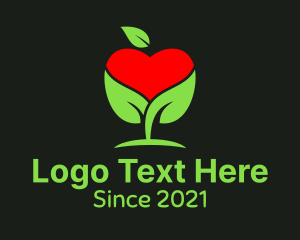 Organic Apple Heart  logo