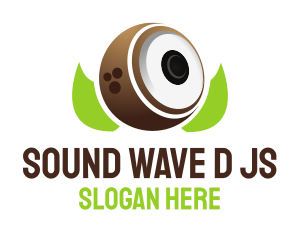 Speaker Coconut Subwoofer logo design