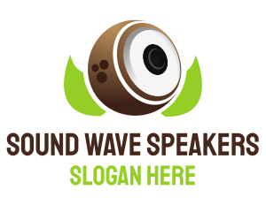 Speaker Coconut Subwoofer logo design