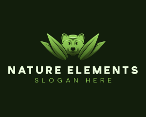 Nature Leaf Bear logo design