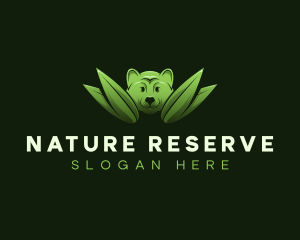 Nature Leaf Bear logo design