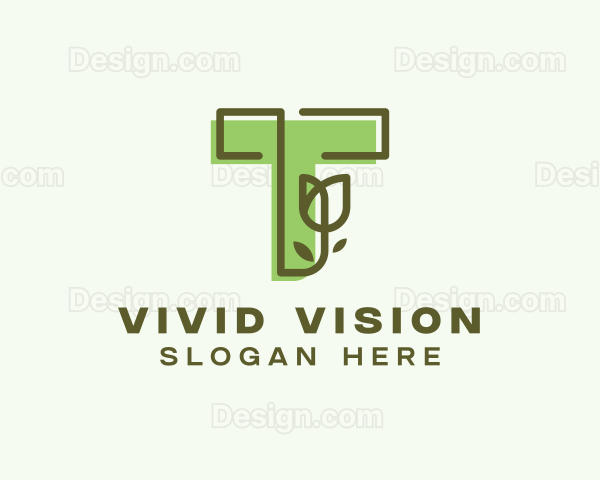 Floral Garden Letter T Logo