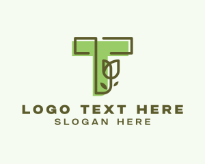 Floral Garden Letter T logo