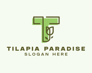 Floral Garden Letter T logo design