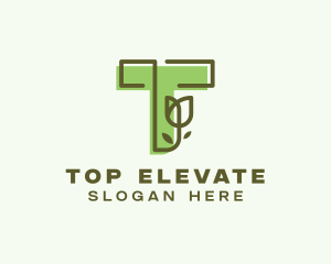 Floral Garden Letter T logo design