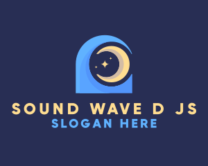 Wave Moon Night logo design