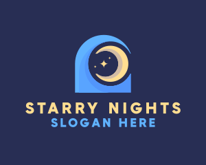 Wave Moon Night logo design