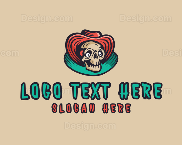 Skull Gamer Hat Logo