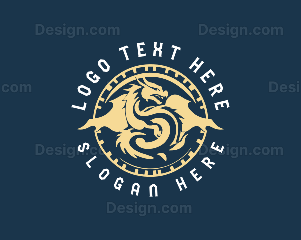 Mythology Dragon Fantasy Logo