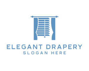 Curtain Drapery Blinds logo design