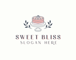 Flower Wedding Cake logo design