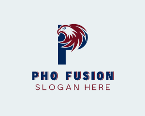 Eagle Falcon Aviation Letter P logo design