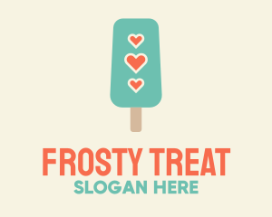 Ice Cream Popsicle Heart logo