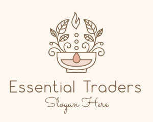 Organic Leaf Aromatherapy logo design