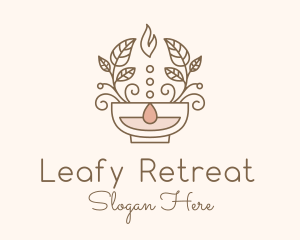 Organic Leaf Aromatherapy logo design