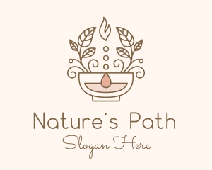 Organic Leaf Aromatherapy logo design