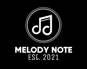 Music Note Emblem  logo