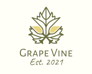 Grape Leaf Champagne logo design