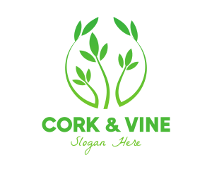 Green Vine Badge logo design