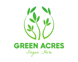 Green Vine Badge logo design