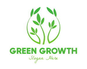 Green Vine Badge logo design