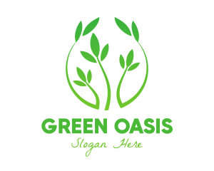 Green Vine Badge logo design