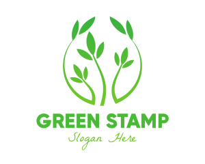 Green Vine Badge logo design