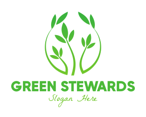 Green Vine Badge logo design