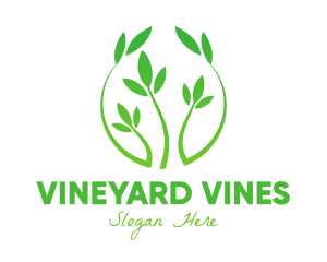 Green Vine Badge logo design