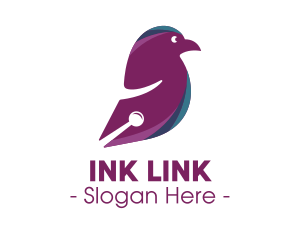 Sparrow Bird Pen logo design