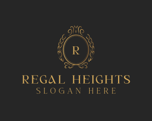 Regal Monarch Wreath logo design