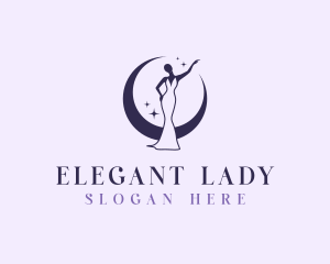 Lady Moon Gown logo design