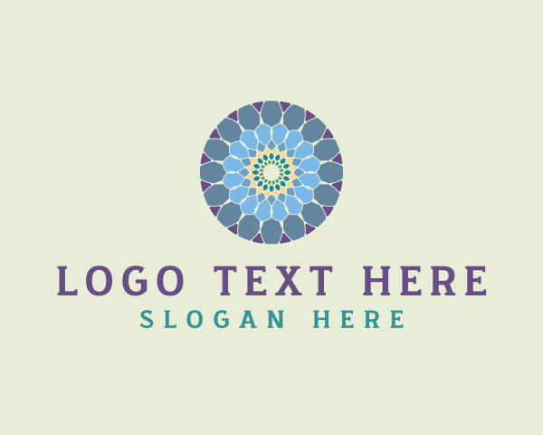 Flower Textile Mosaic logo