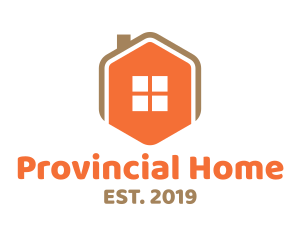 Home Icon Hexagon  logo design