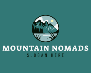 Forest Mountain Lake logo design