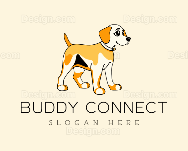 Cute Puppy Dog Cartoon Logo