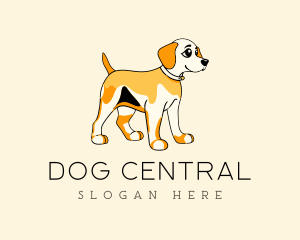 Cute Puppy Dog Cartoon logo design