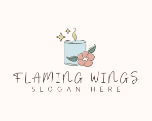 Eco Candle Flower logo design