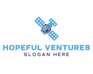 Blue Satellite Cube logo