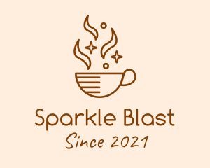 Sparkling Coffee Cup logo design